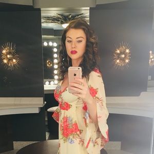 Flowy Floral Betsey Johnson Dress  // Like New